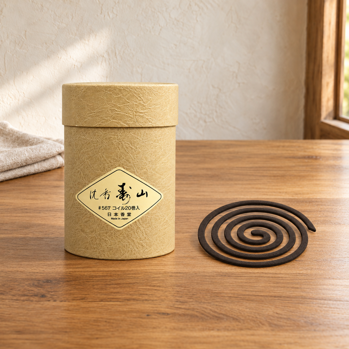 Nippon Kodo Coil Incense — Four Selections, 20 Coils — Jinkoh Juzan / 20 Coils