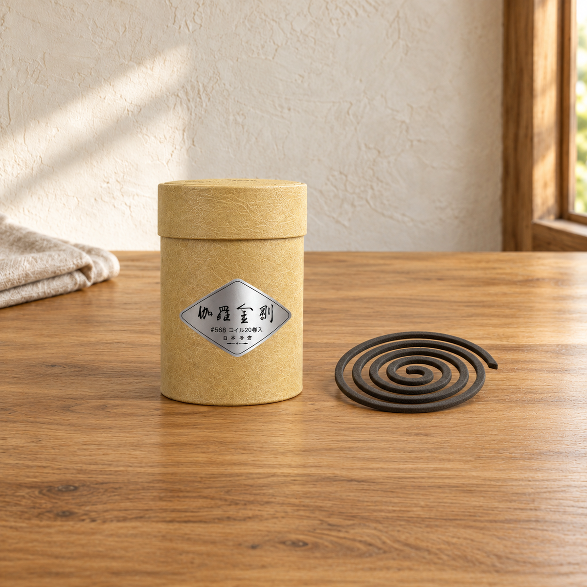 Nippon Kodo Coil Incense — Four Selections, 20 Coils — Kyara Kongo / 20 Coils