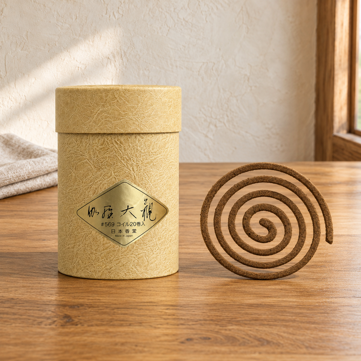Nippon Kodo Coil Incense — Four Selections, 20 Coils — Kyara Taikan / 20 Coils