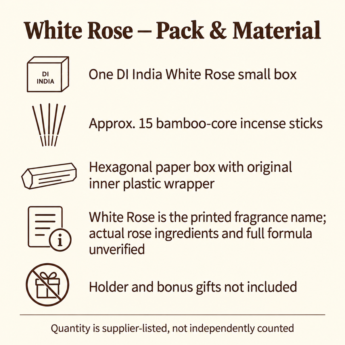 White Rose small-box packaging and material guide