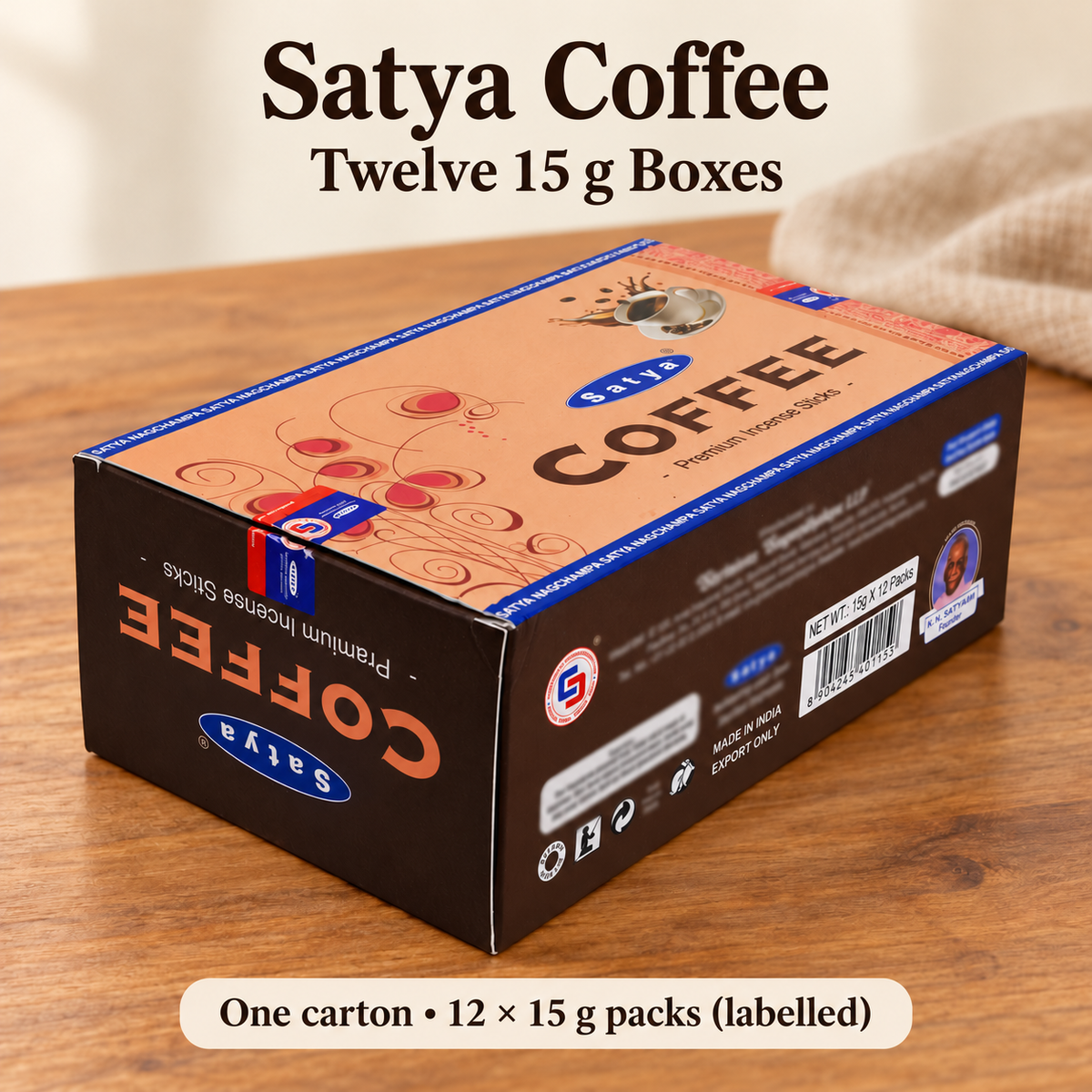 Satya Coffee Incense Sticks — Twelve 15 g Boxes — product-04