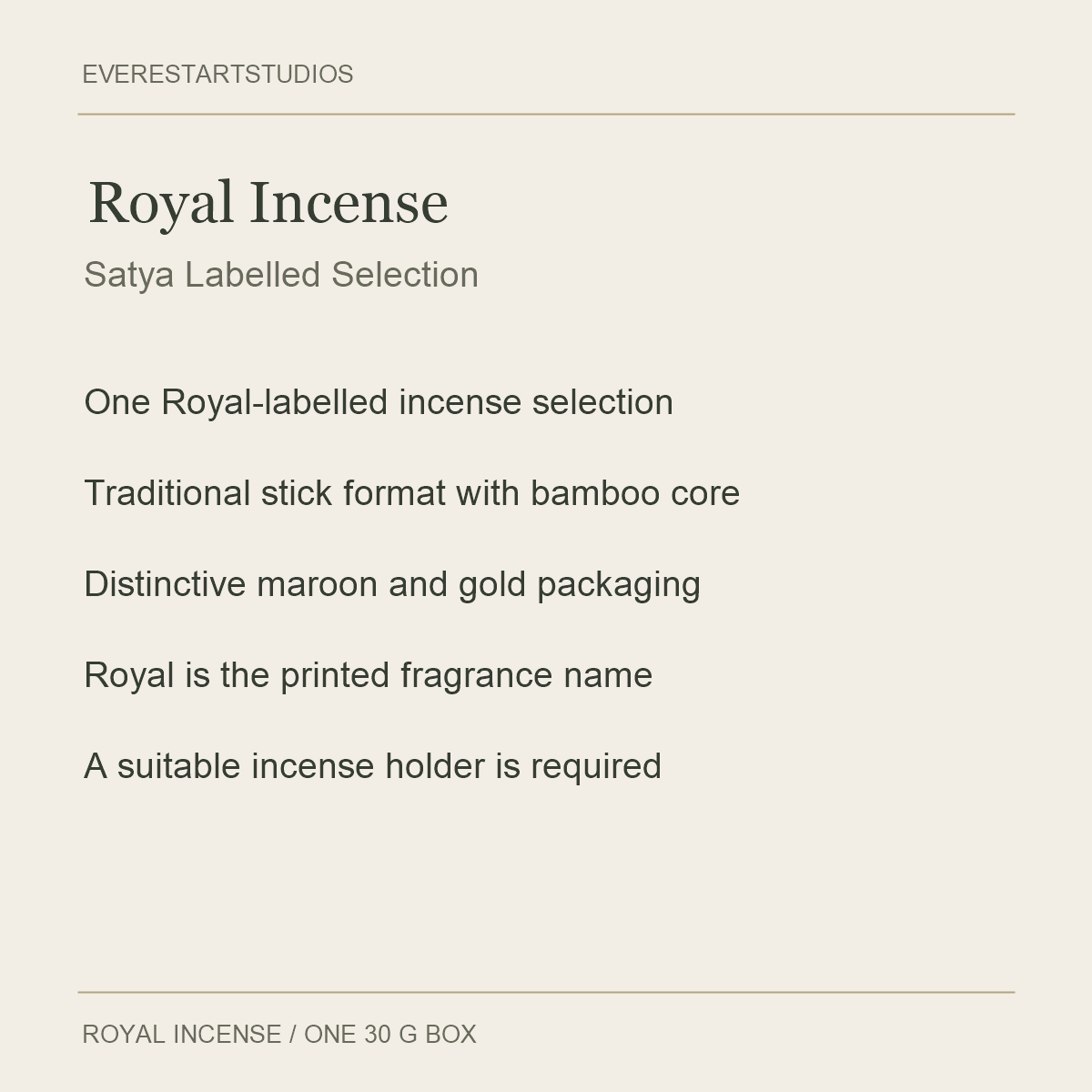 Satya Royal Incense — Royal Incense