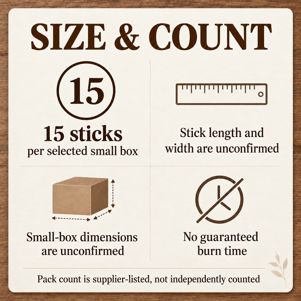 DI India Lily Incense Sticks — 15-Stick Small Box | size