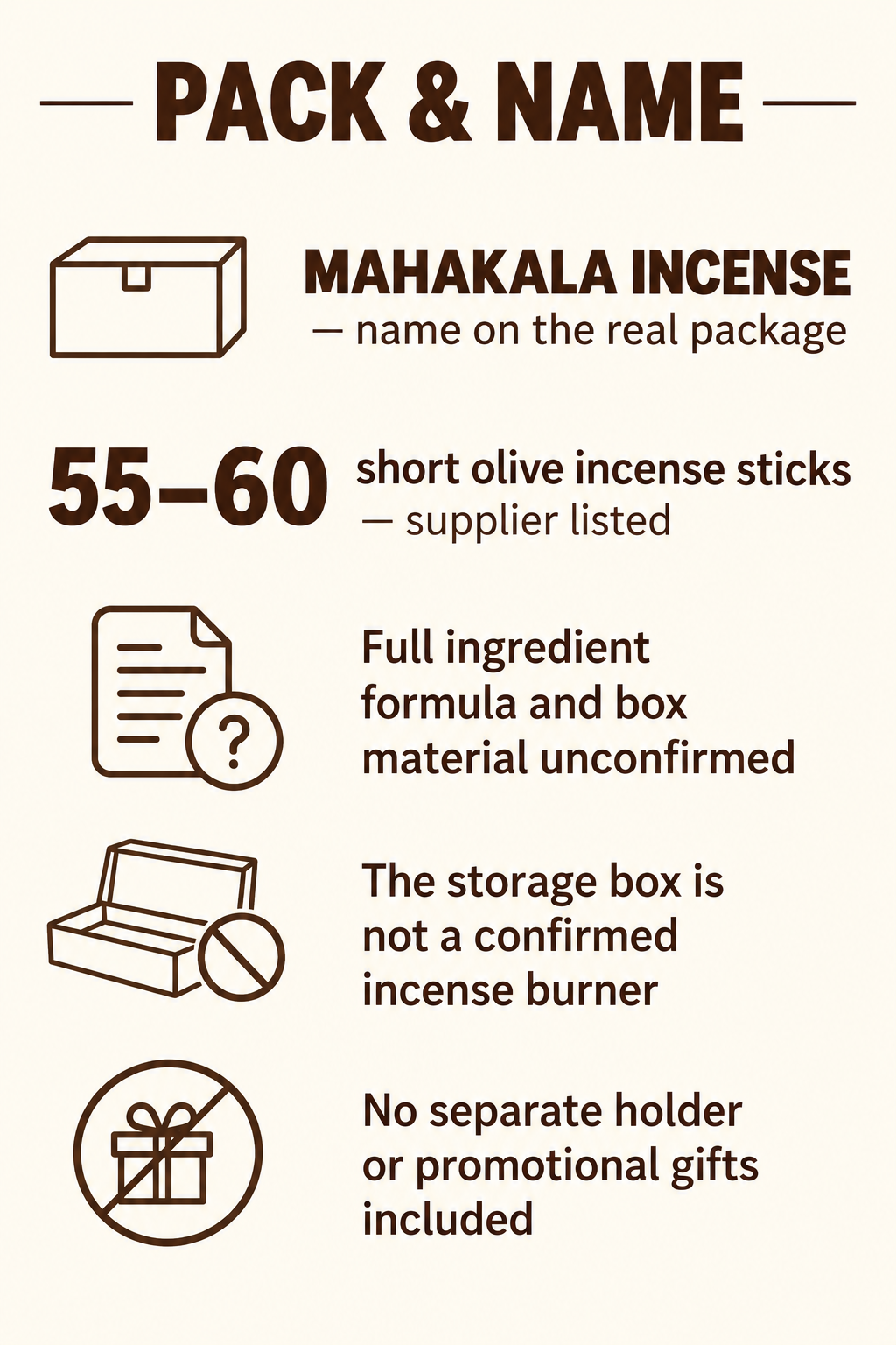 Mahakala Incense — 55–60 Short Sticks in Decorated Box — pack