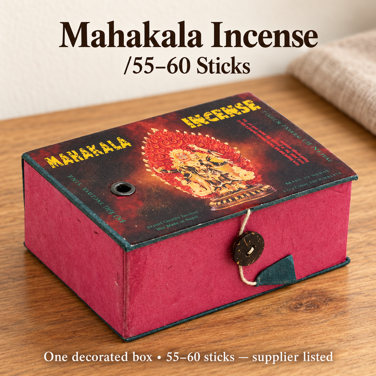 Mahakala Incense — 55–60 Short Sticks in Decorated Box — product-02