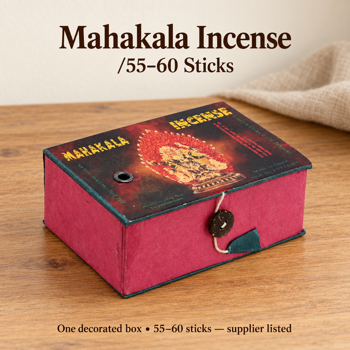 Mahakala Incense — 55–60 Short Sticks in Decorated Box — product-03