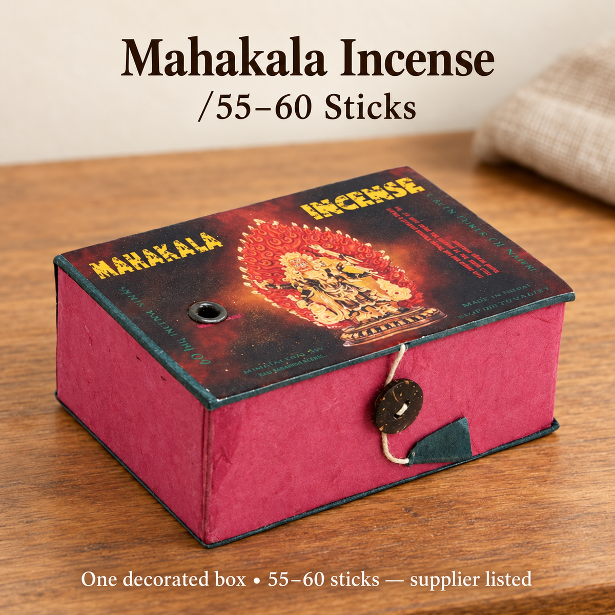 Mahakala Incense — 55–60 Short Sticks in Decorated Box — product-04