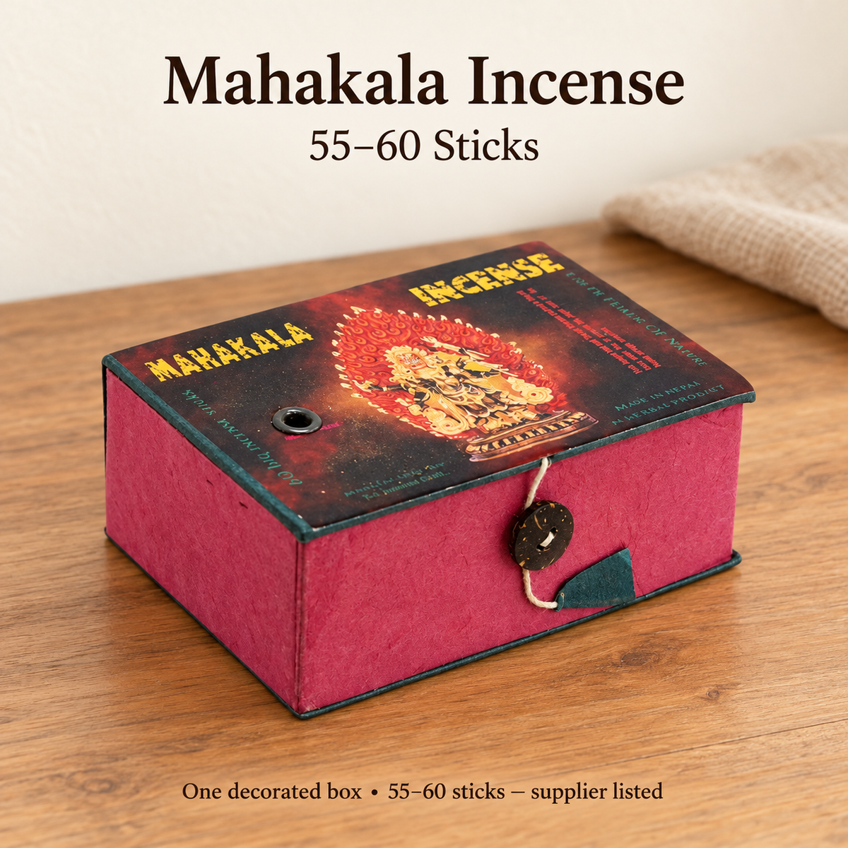 Mahakala Incense — 55–60 Short Sticks in Decorated Box — product-05