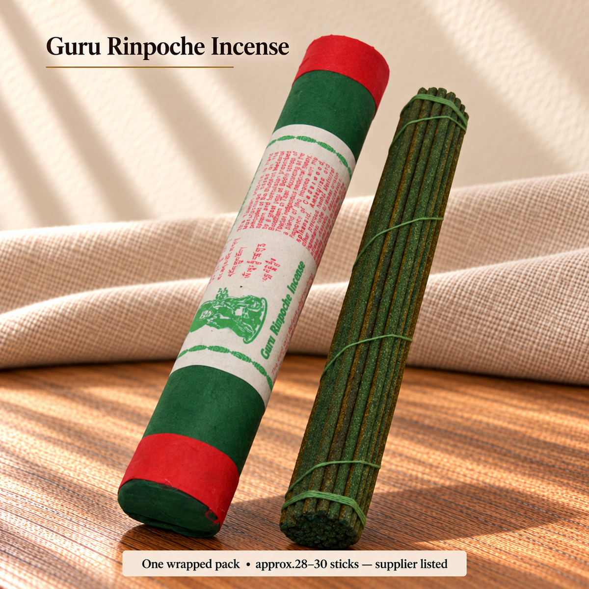 TB776182768518-02 | Guru Rinpoche | One wrapped pack • approx.28–30 sticks — supplier listed