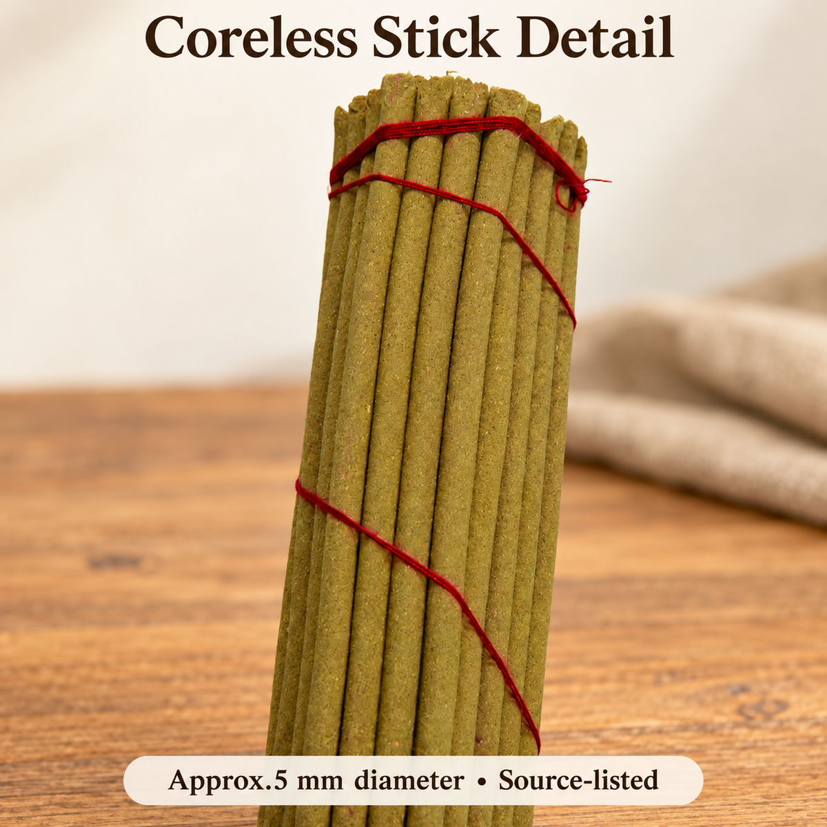 NADO Green Tara Coreless Incense — 40 Sticks, 22 cm | product-03
