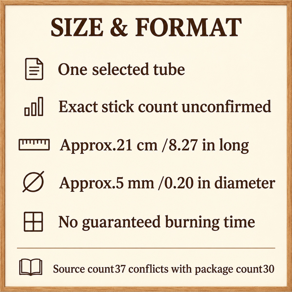 Cedarwood Coreless Incense — Red Tube with Basic Holder | size