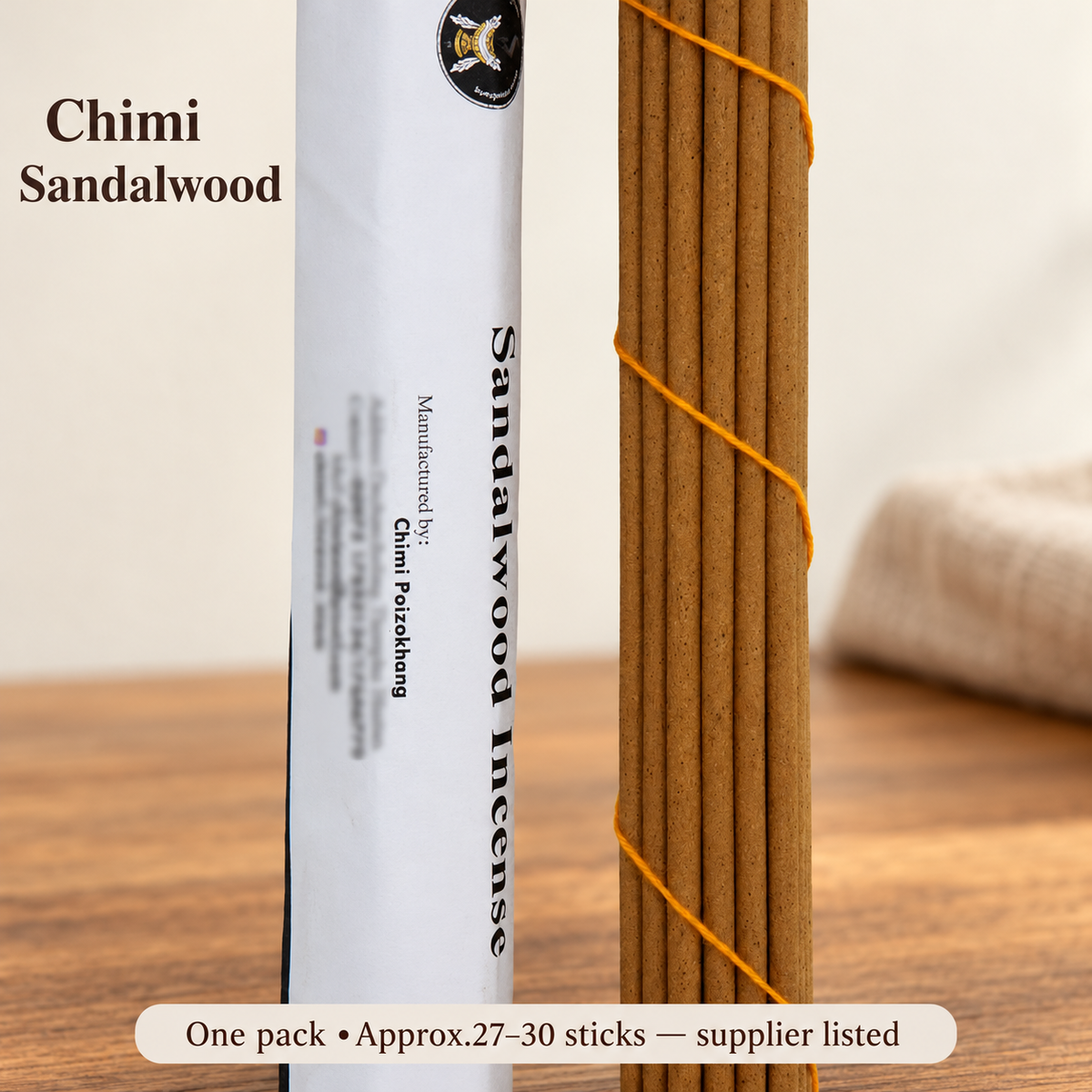 Chimi Sandalwood /Approx.27–30 Sticks /Wrapped Pack