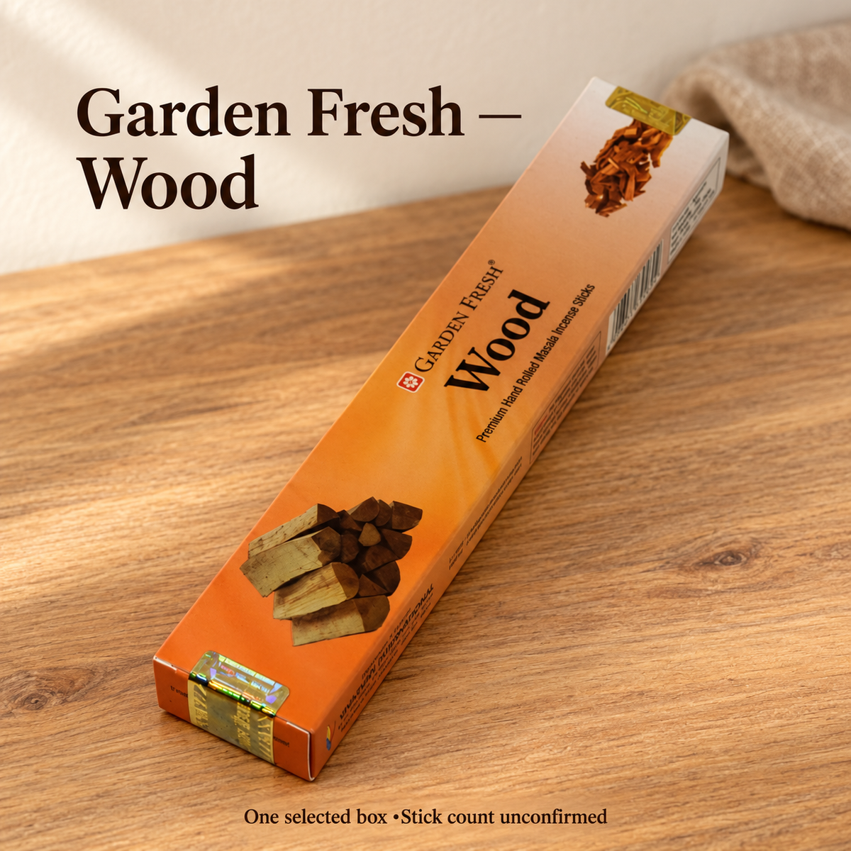 Garden Fresh Wood actual packaging