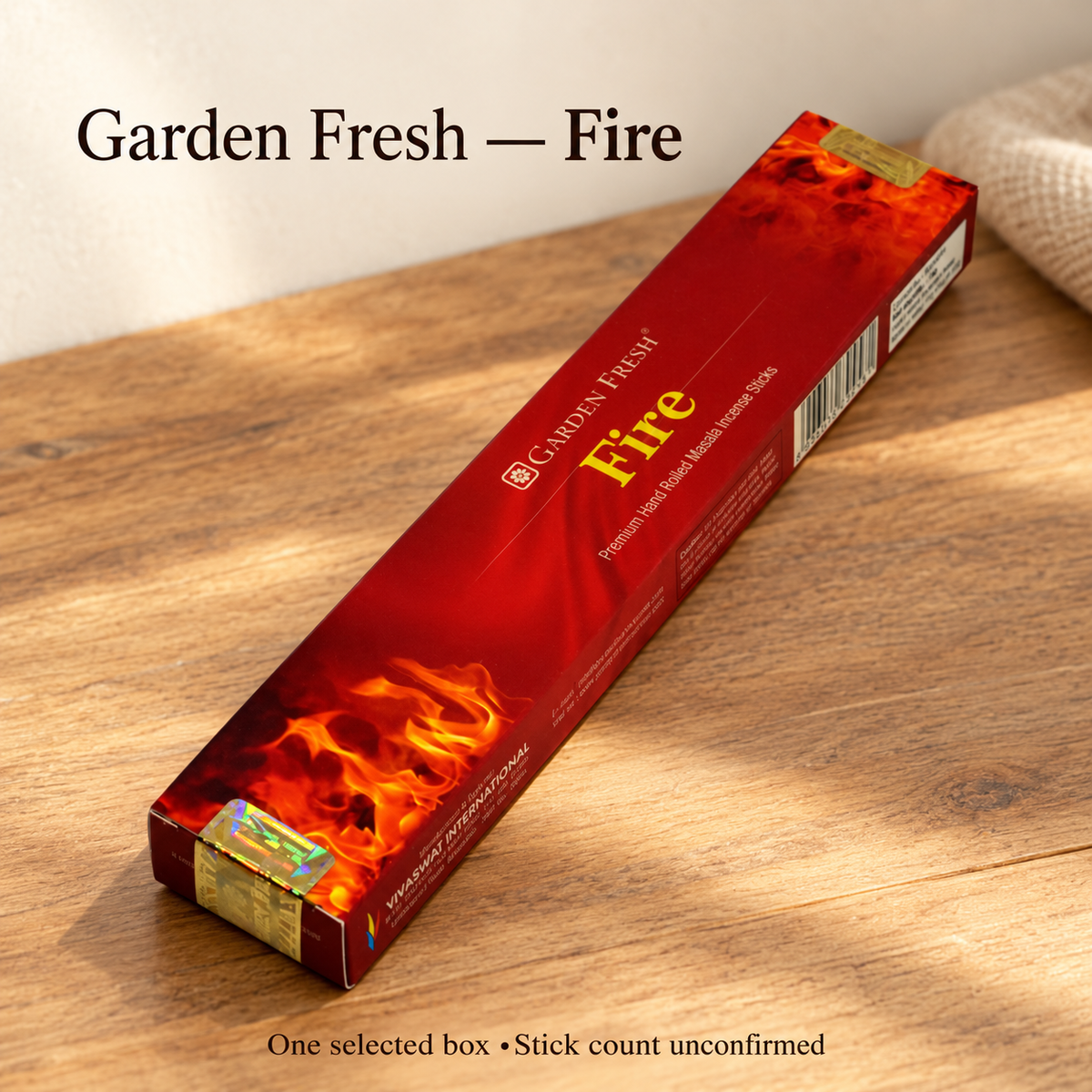 Garden Fresh Fire actual packaging