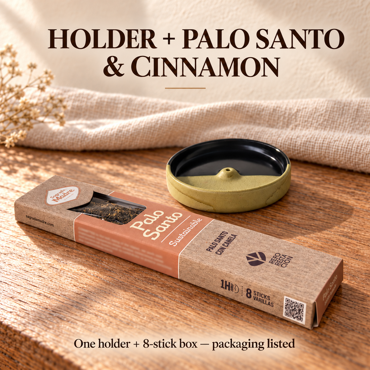 Holder + Palo Santo & Cinnamon
