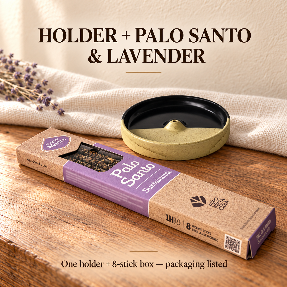 Holder + Palo Santo & Lavender