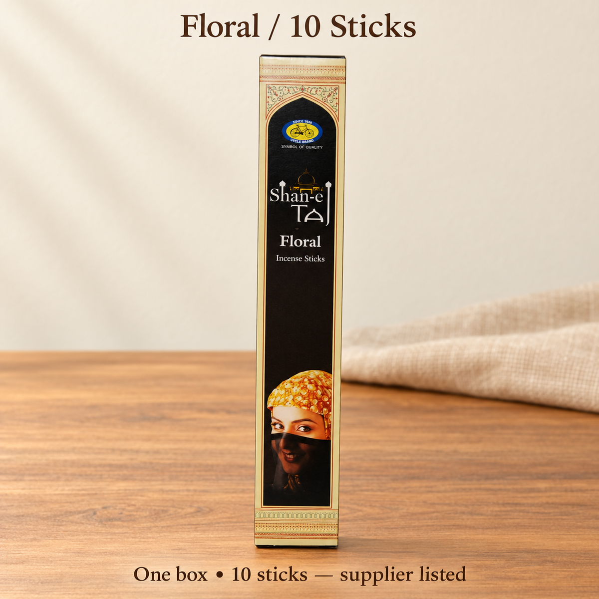 Cycle Brand Shan-e Taj Floral Incense Sticks — 10-Stick Box — variant-01