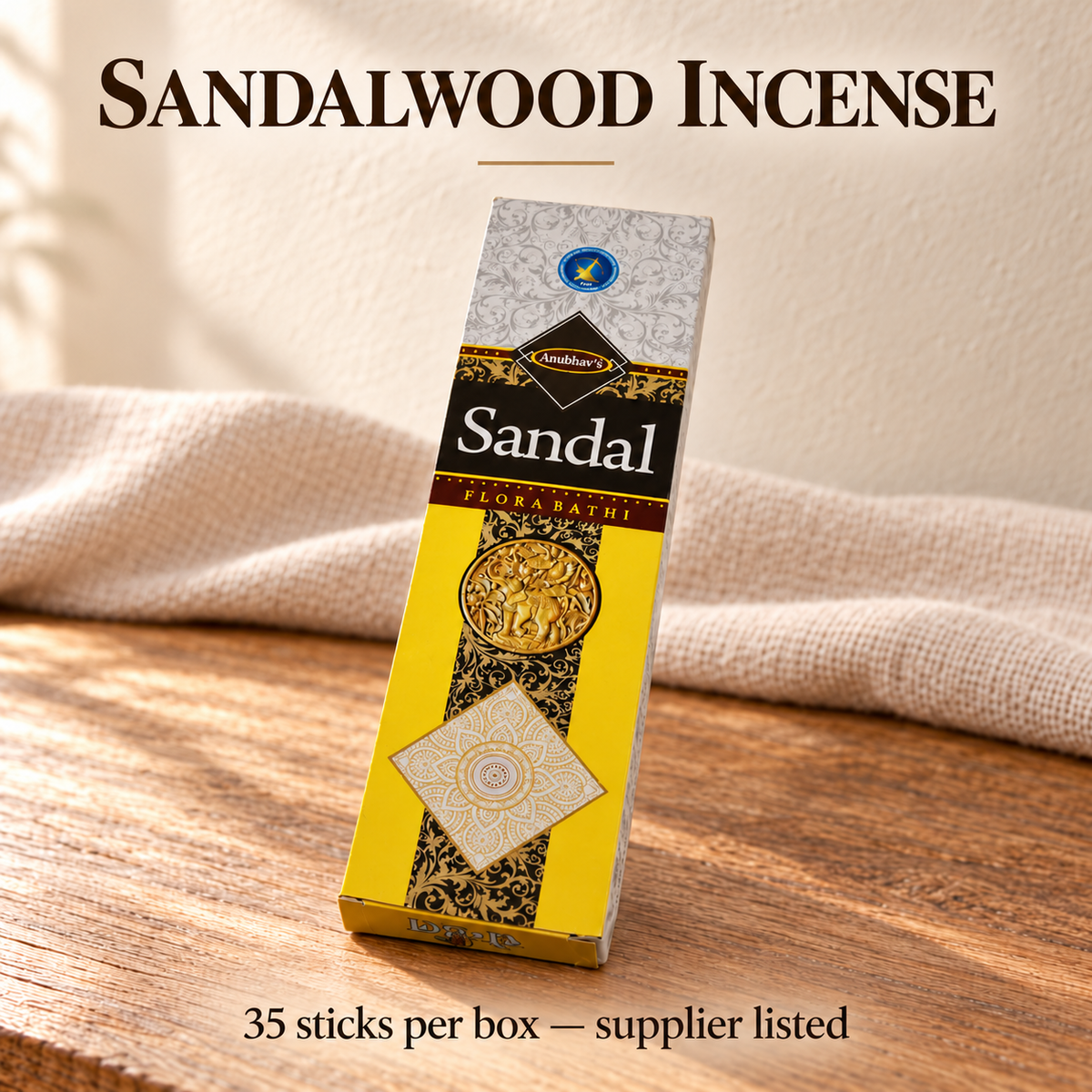 Sandalwood incense — hero