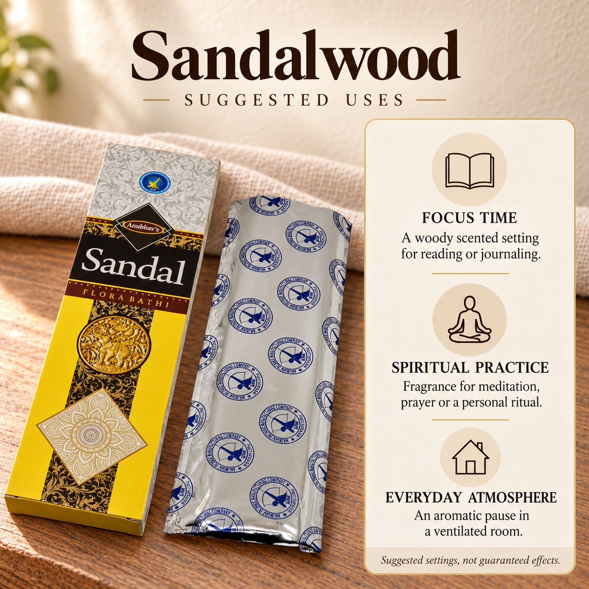 Sandalwood incense — uses