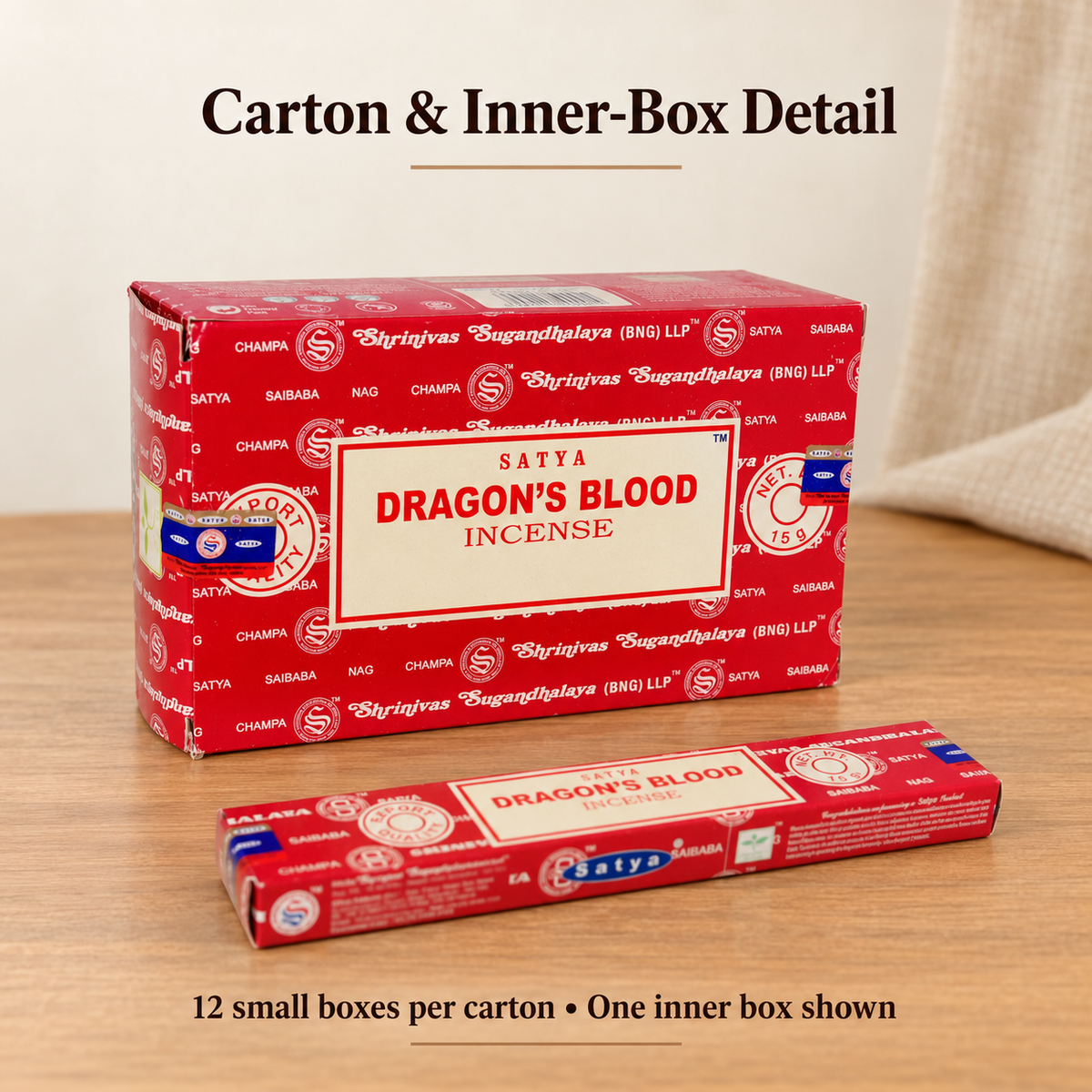 Satya Dragon's Blood Incense — 12-Box Carton, 180 g | product-02