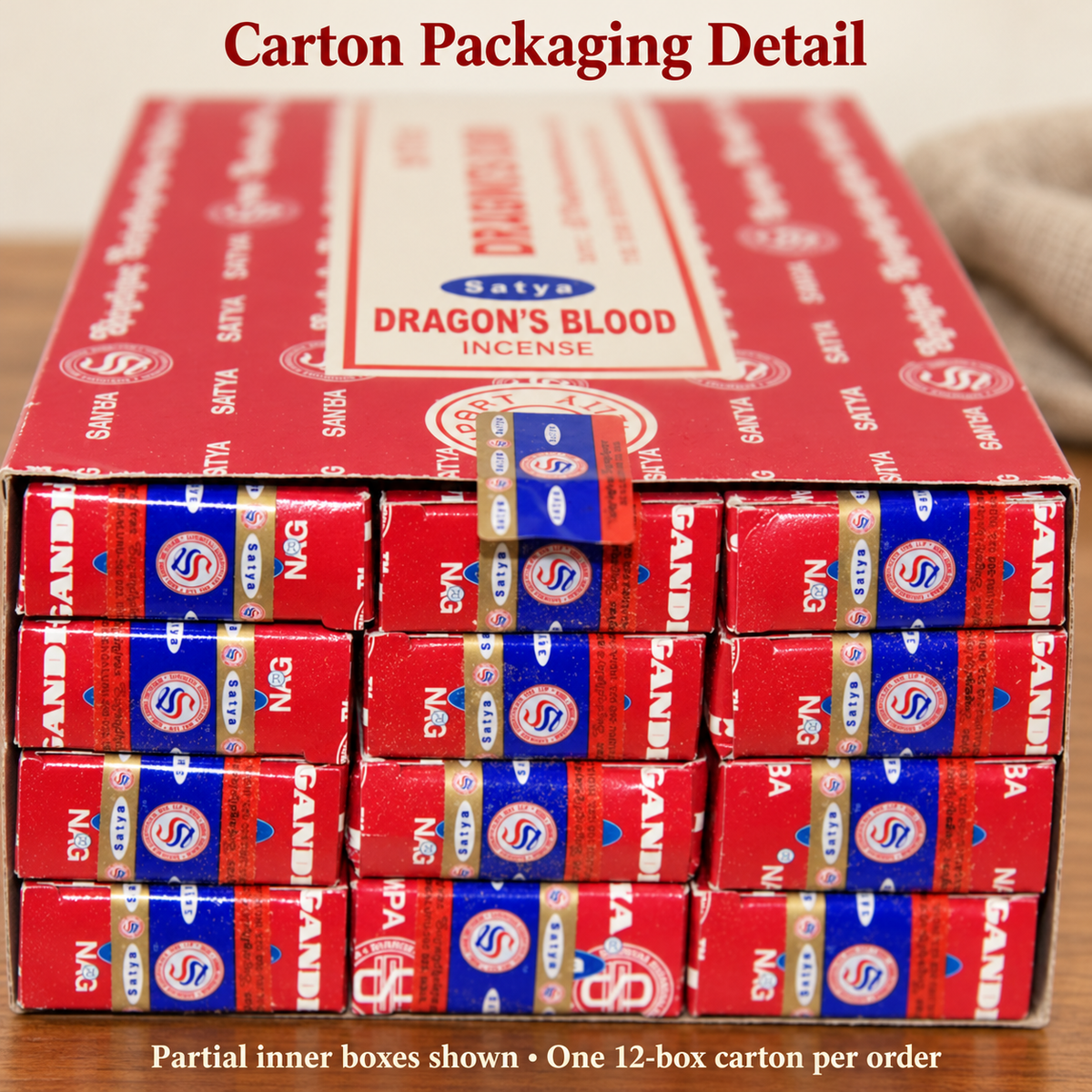 Satya Dragon's Blood Incense — 12-Box Carton, 180 g | product-05