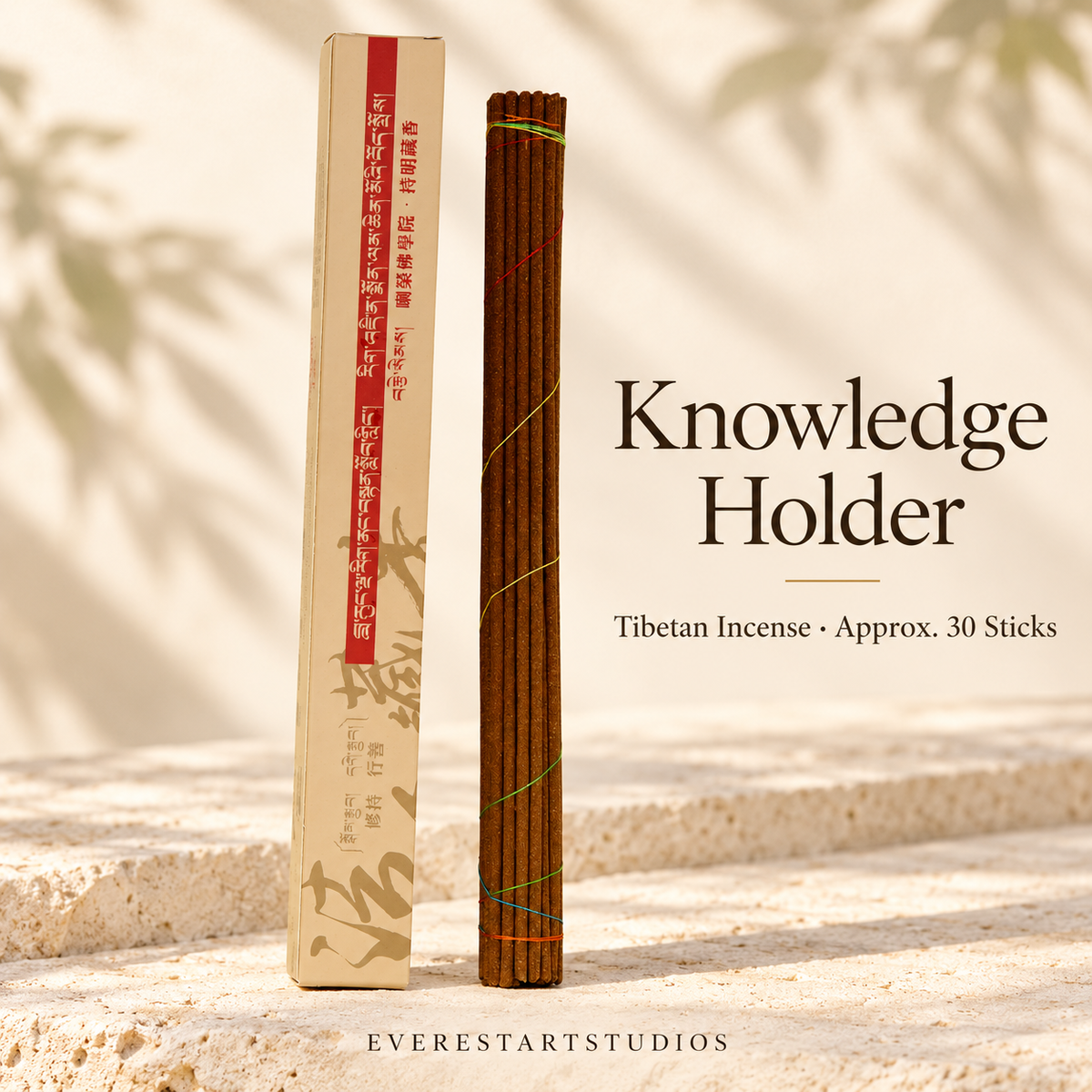 Knowledge Holder red-stripe box Tibetan incense, approximately30sticks