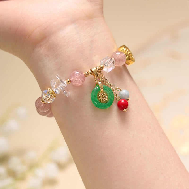 EverestArtstudios Attracting Love and Protection Pink Bracelet Bangle Bundle