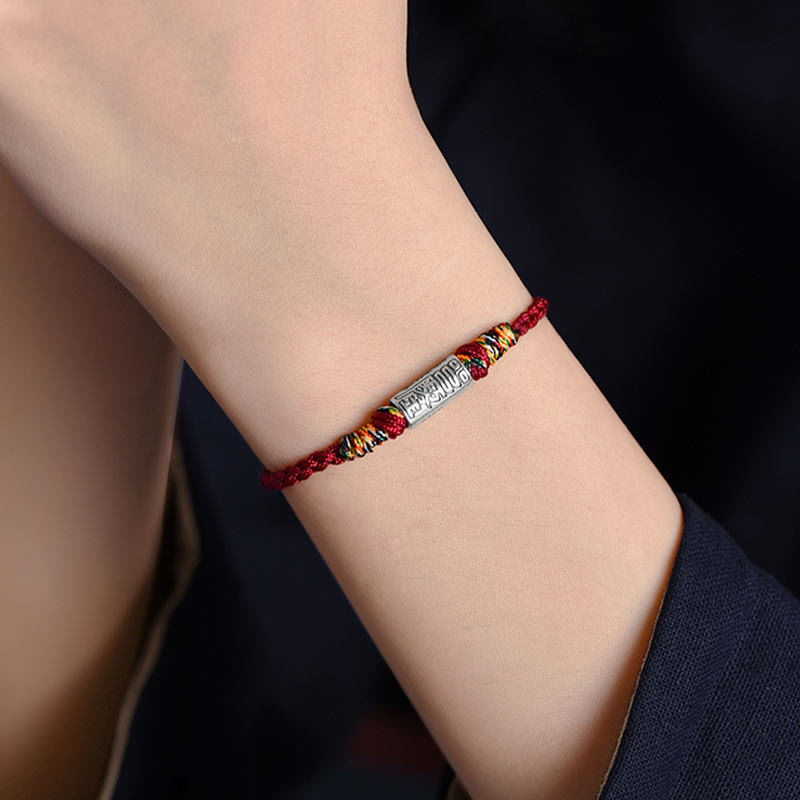 EverestArtStudios Artisanal 925 Sterling Silver Everything Goes Well Motif Safeguard Power Bracelet Anklet