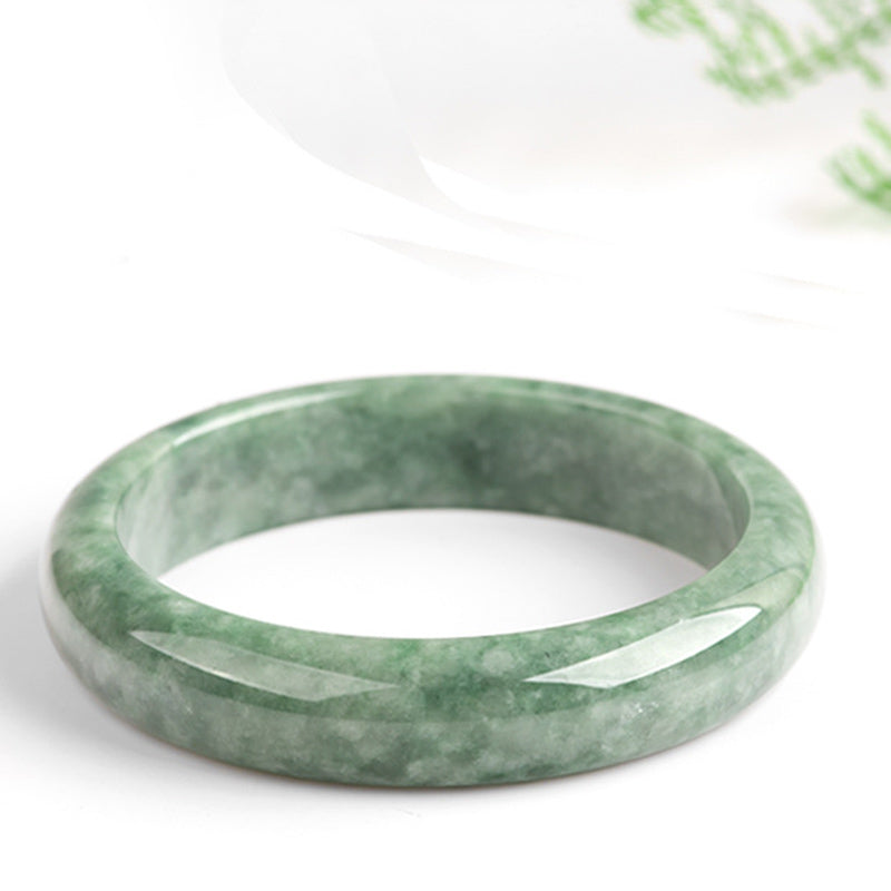 EverestArtstudios Natural Jade Luck Wealth Bangle Bracelet