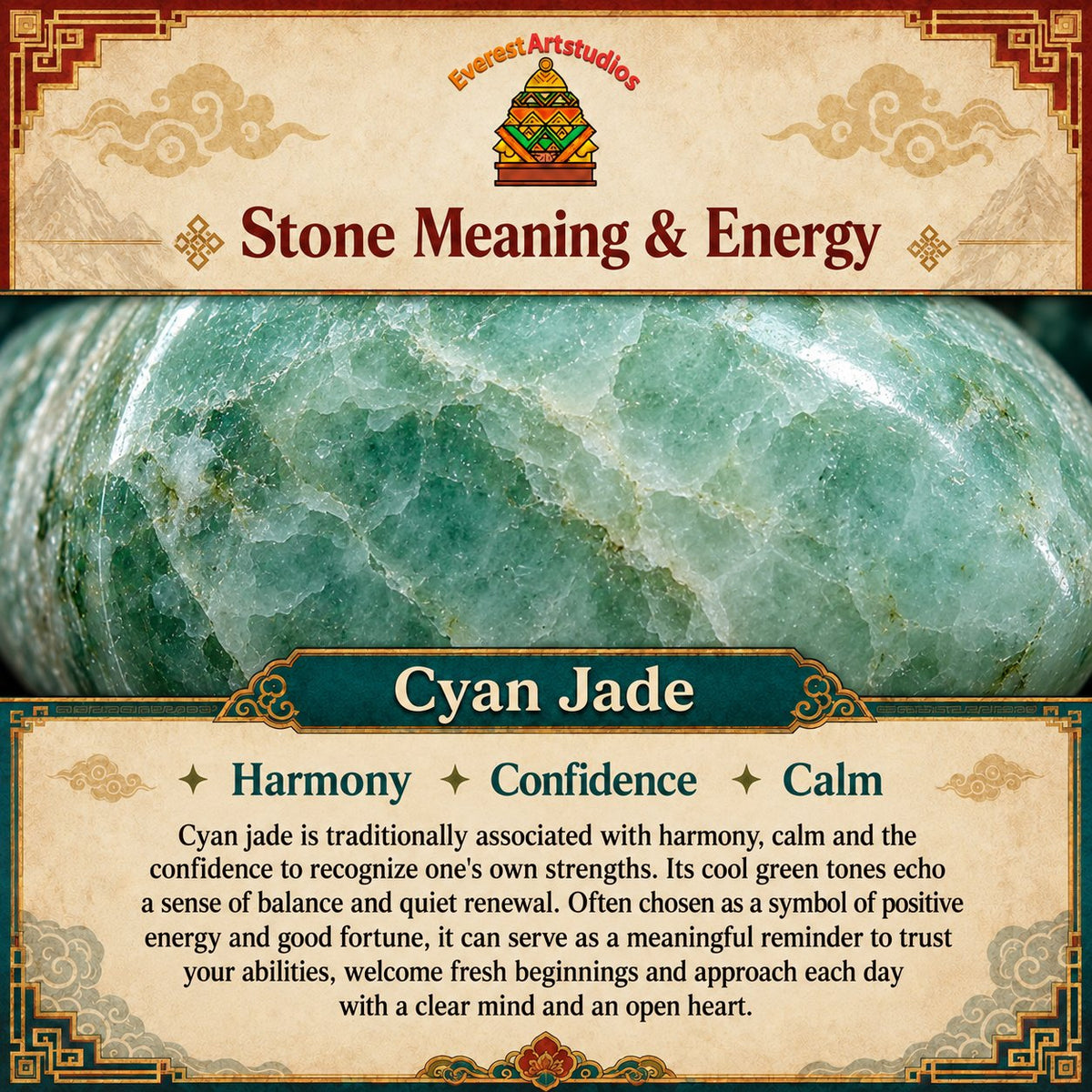 EverestArtstudios Cyan Jade Meaning and Energy