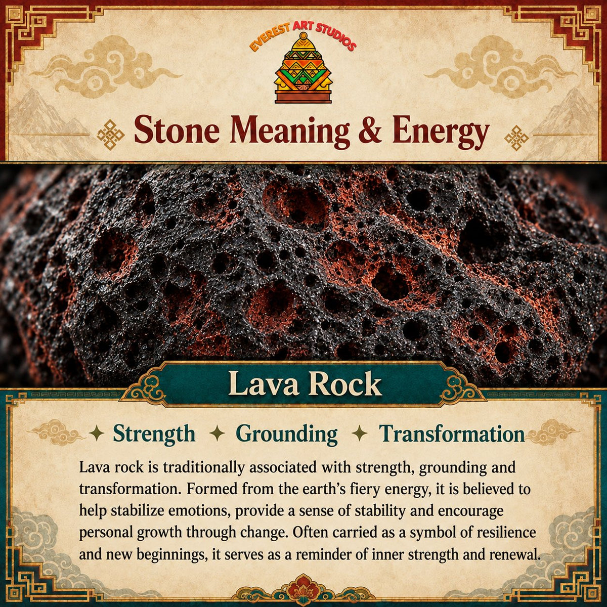 EverestArtstudios lava rock meaning and symbolism