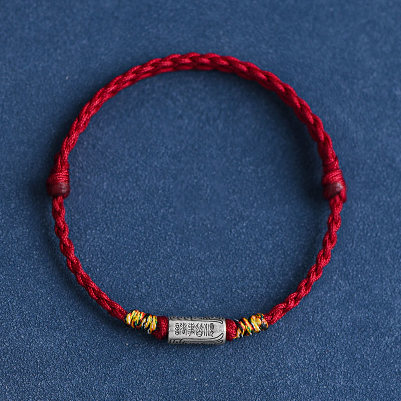 EverestArtStudios Artisanal 925 Sterling Silver Everything Goes Well Motif Safeguard Power Bracelet Anklet