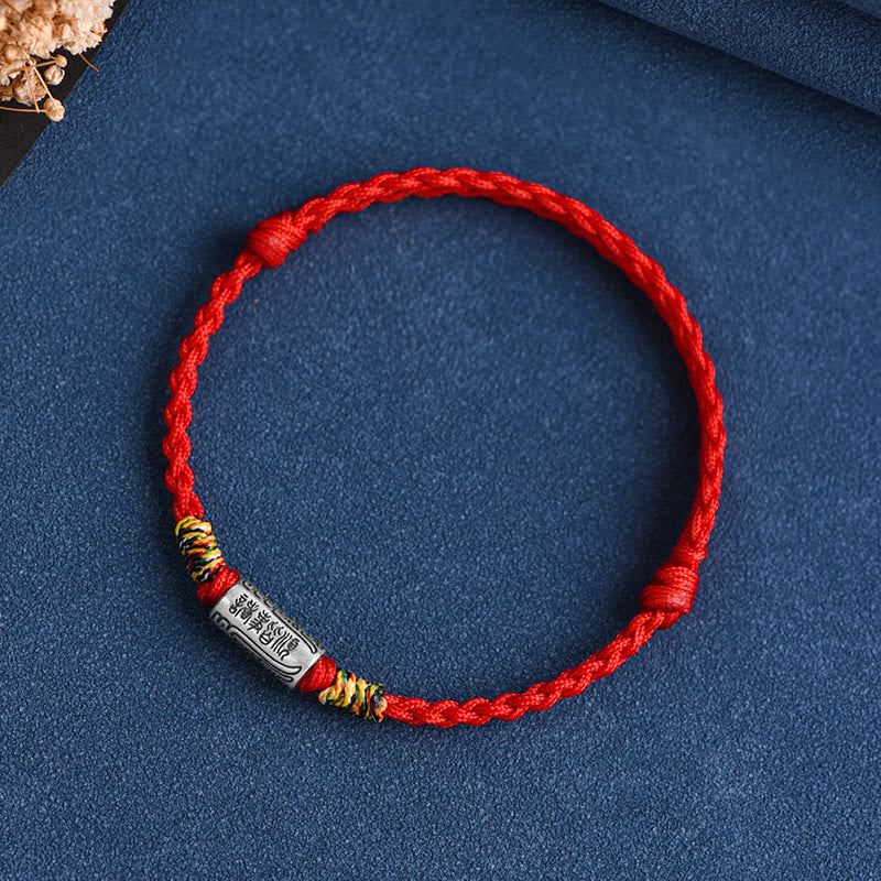 EverestArtStudios Artisanal 925 Sterling Silver Everything Goes Well Motif Safeguard Power Bracelet Anklet