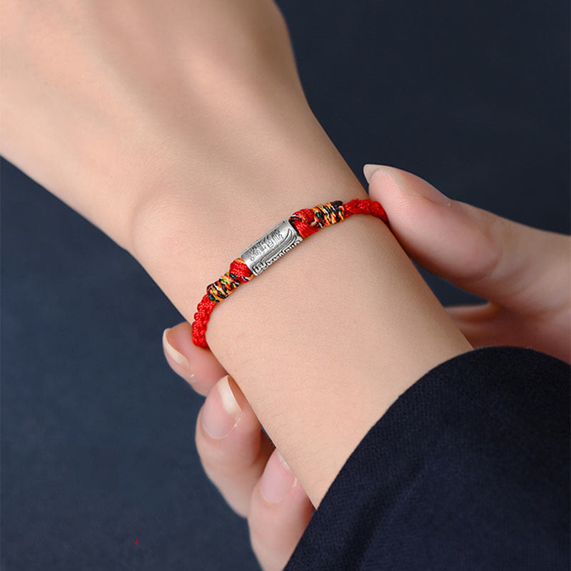 EverestArtStudios Artisanal 925 Sterling Silver Everything Goes Well Motif Safeguard Power Bracelet Anklet
