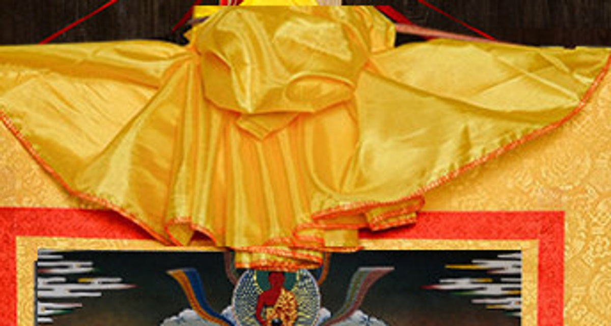 Four-Armed Chenrezig and Three Protectors detail-2
