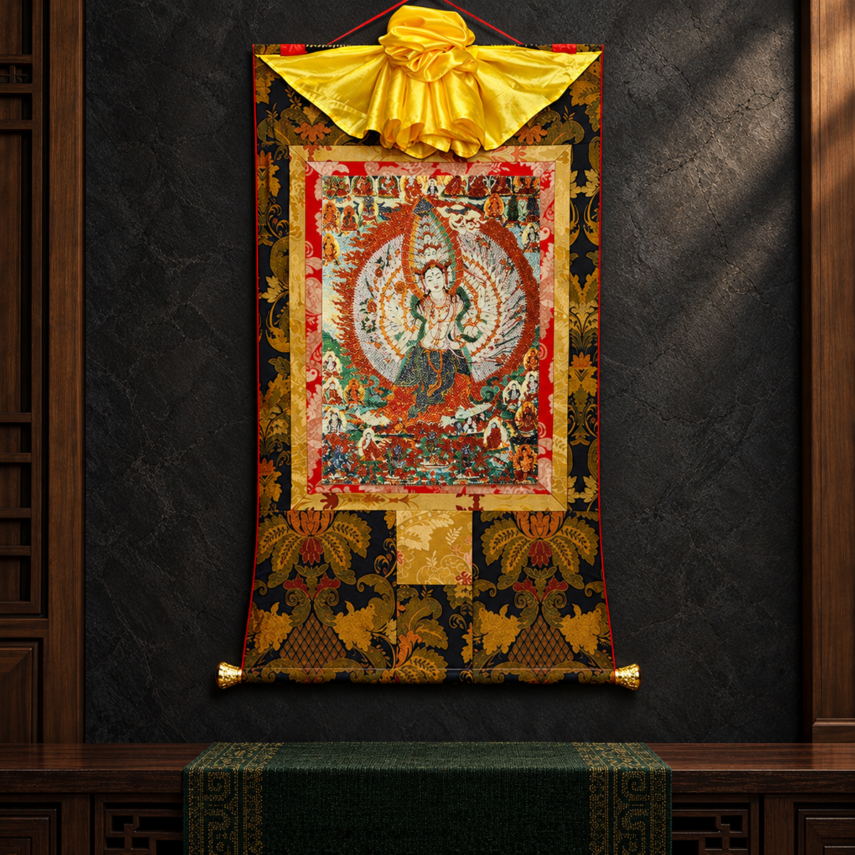 Embroidered Buddhist Deities