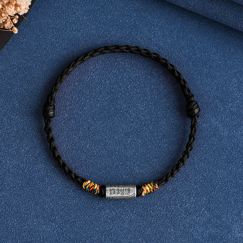 EverestArtStudios Artisanal 925 Sterling Silver Everything Goes Well Motif Safeguard Power Bracelet Anklet