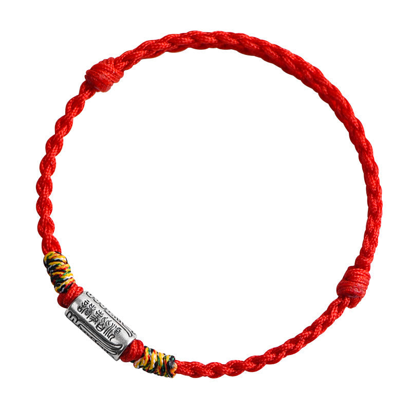 EverestArtStudios Artisanal 925 Sterling Silver Everything Goes Well Motif Safeguard Power Bracelet Anklet