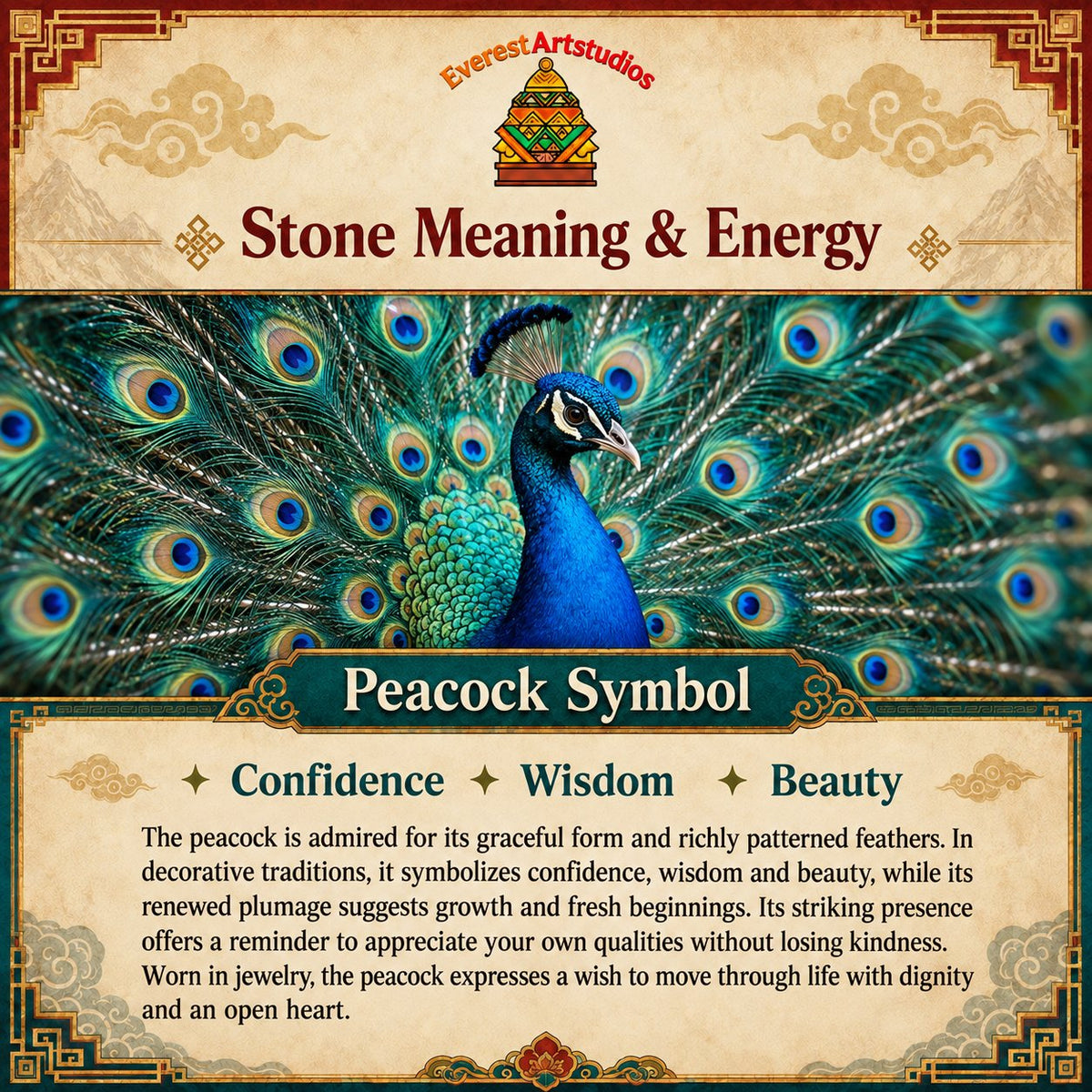 EverestArtstudios Peacock Symbol Meaning & Energy