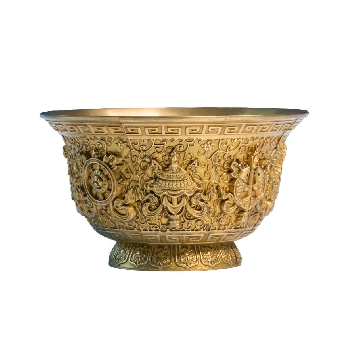 Handcrafted Copper Brass Offering Bowl Tibetan Buddhist Altar Cup for Rituals Meditation Incense Offerings