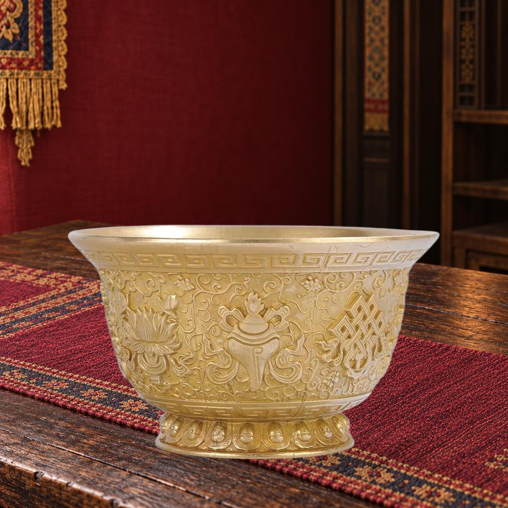 Handcrafted Copper Brass Offering Bowl Tibetan Buddhist Altar Cup for Rituals Meditation Incense Offerings