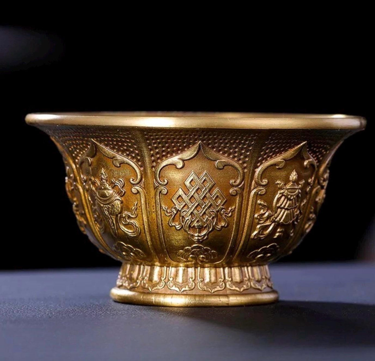 Handcrafted Copper Brass Offering Bowl Tibetan Buddhist Altar Cup for Rituals Meditation Incense Offerings
