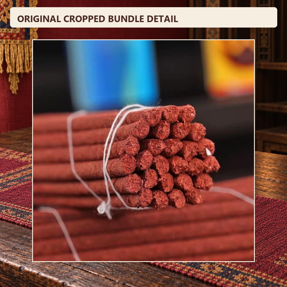 Handcrafted Authentic Red Crystal Incense, Traditional South India Tibetan Herbal Incense, Premium Handcrafted Meditation Sticks