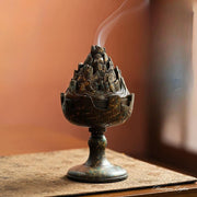 Creative Boshan Incense Burner Large Home - Use Censer for Sandalwood & Agarwood, Bronze Tea Ceremony Meditation Decor