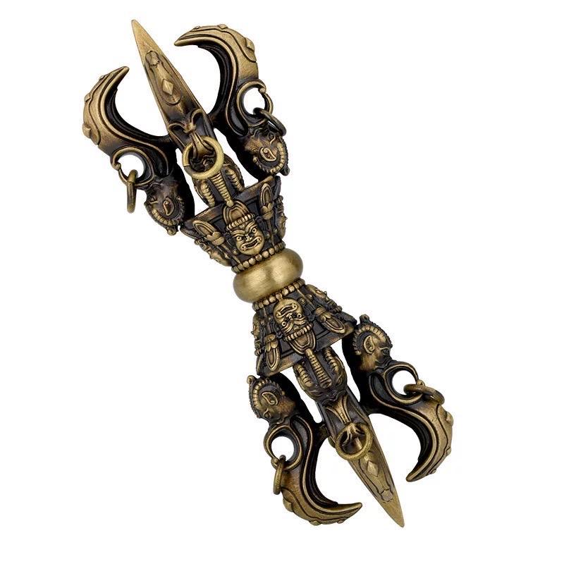 Handcrafted Vajra Dorjee Nepalese Brass Handmade Tibetan Style gift Tibetan Vajra Dorje Sacred Buddhist Ritual
