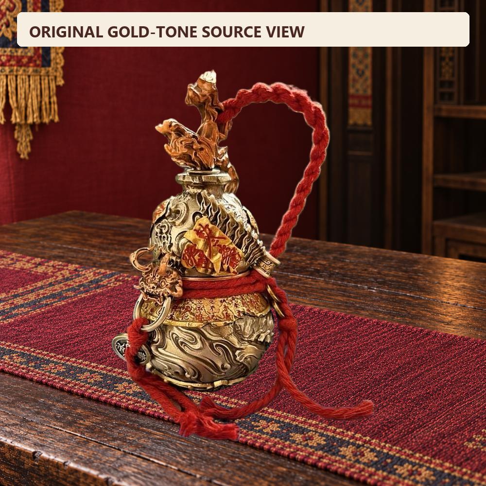 Handcrafted Tibetan Sword Gourd Ornament | Brass Feng Shui Hanging Décor black myth wukong handmade Taoism gift