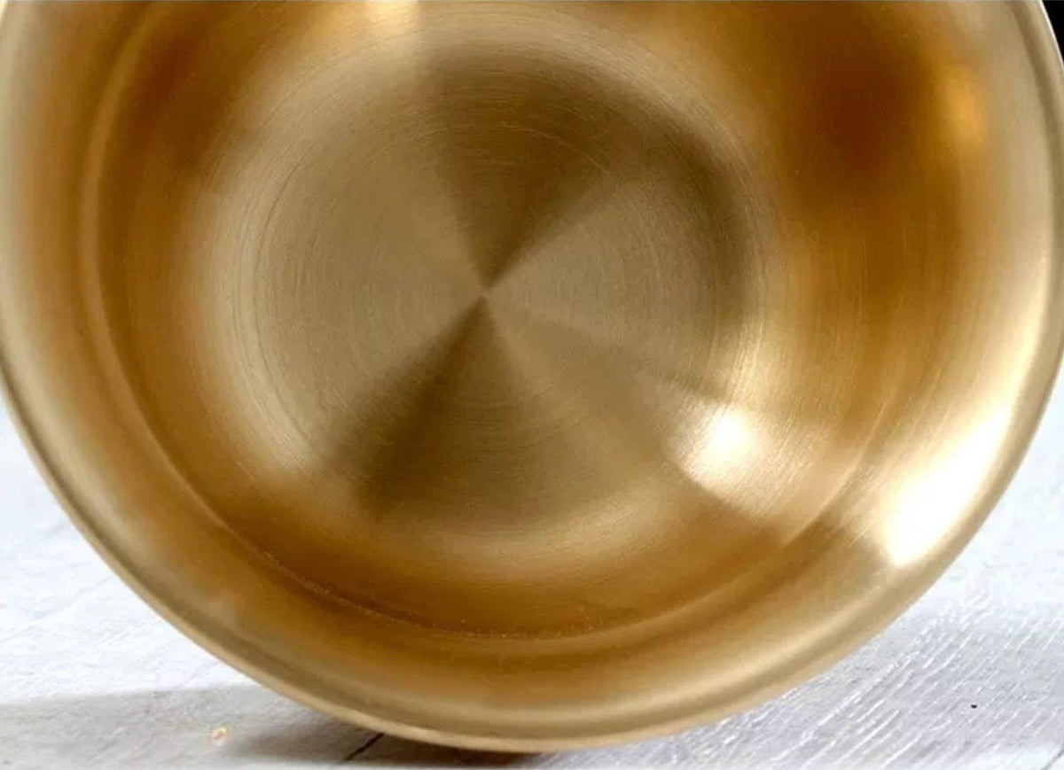 Handcrafted Brass Offering Bowl, Tibetan Buddhist Copper Altar Cup, for Rituals Meditation
