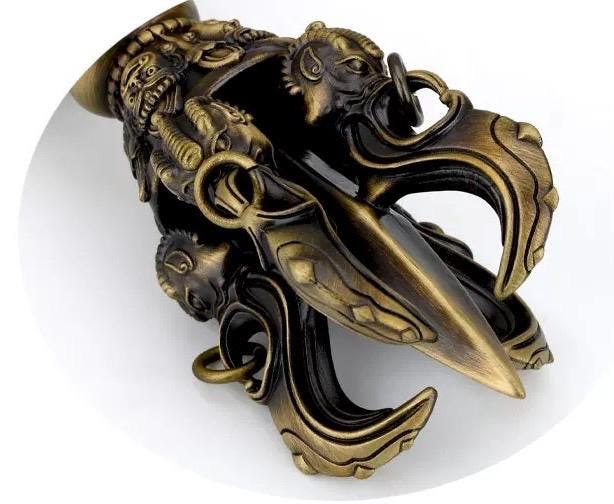 Handcrafted Vajra Dorjee Nepalese Brass Handmade Tibetan Style gift Tibetan Vajra Dorje Sacred Buddhist Ritual