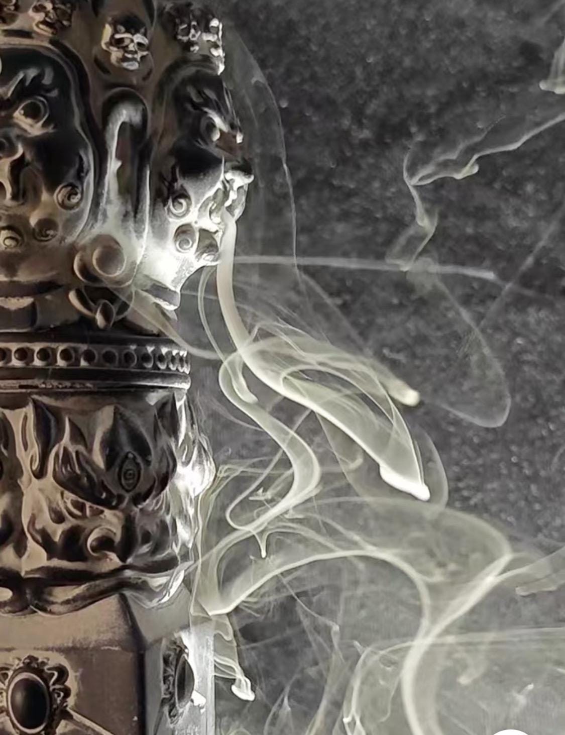 Handcrafted Vajra backflow Heavy Ceramic incense burner, Handmade Tibetan, free backflow incense included