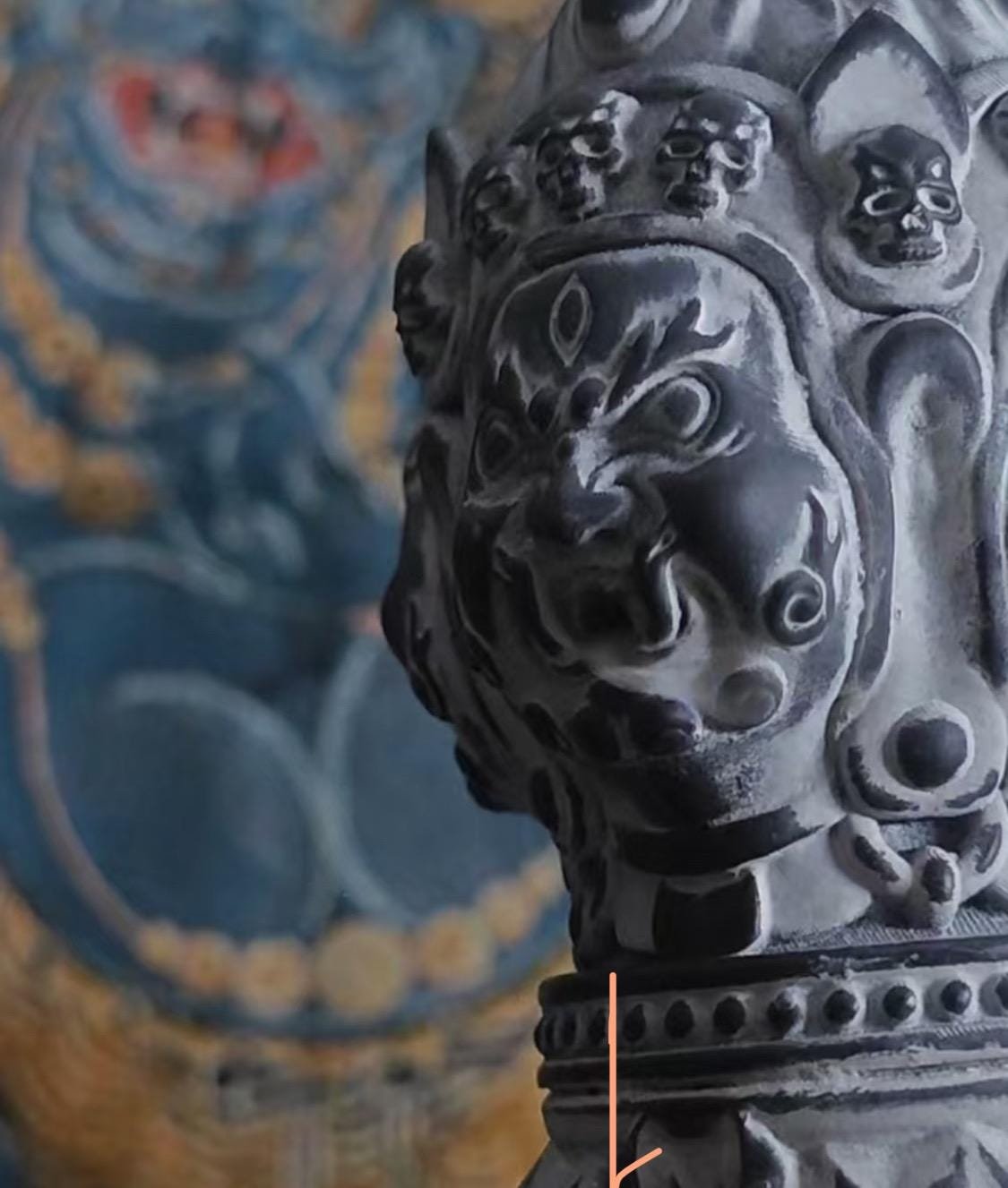 Handcrafted Vajra backflow Heavy Ceramic incense burner, Handmade Tibetan, free backflow incense included